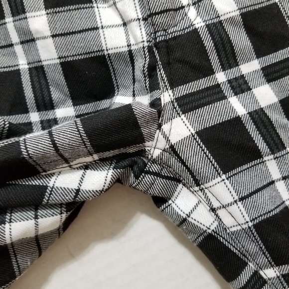 Almost Famous pants 0 plaid check gingham bell bottom flare boho hippie retro - Picture 7 of 16